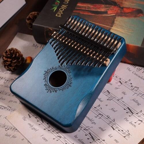 Kalimba 17 Key Thumb Piano Mahogany Mbira Musical Instrument African Finger Piano With Accessories Christmas Gifts