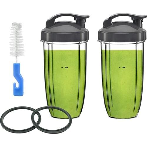 2 Packs Replacement Cup 24 Oz for NutriBullet Pro 900W 600W Series Magic Cross Extractor Blade