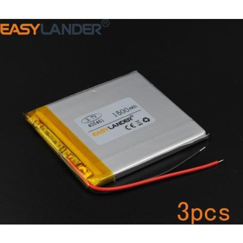 3pcs/Lot 3.7V 1500mAh 405461 Polymer Li-ion Battery For lectronic part DIY Speaker Flash lighting GPS Streamer Flash lighting