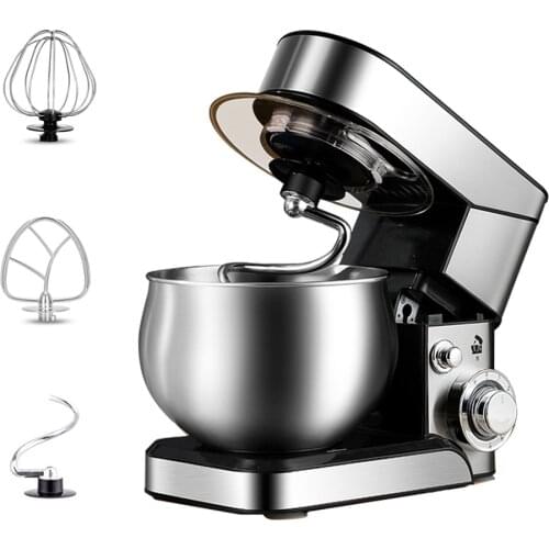 5.5L Kitchen Food Mixer Stainless Steel Bowl Cream Egg Whisk Blender Cake Dough Bread Mixer Maker Machine 6-Speed