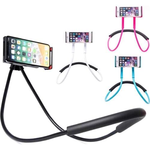 50% Hot Sales!!! Universal 360 Degree Rotation Flexible Neckband Phone Holder Stand Strap Bracket