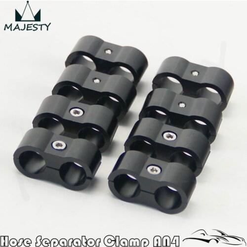 8pcs AN -4 AN4 11MM Braided Hose Separator Clamp Fitting Adapter Bracket