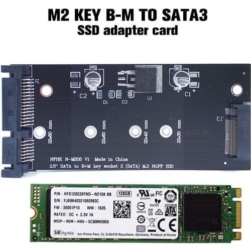 Card Hard Drive Adapter M.2 NGFF SSD To 2.5in SATA Converter Based Key Supports Adapter And B M.2 B+M Key SATA SSDs R1M5