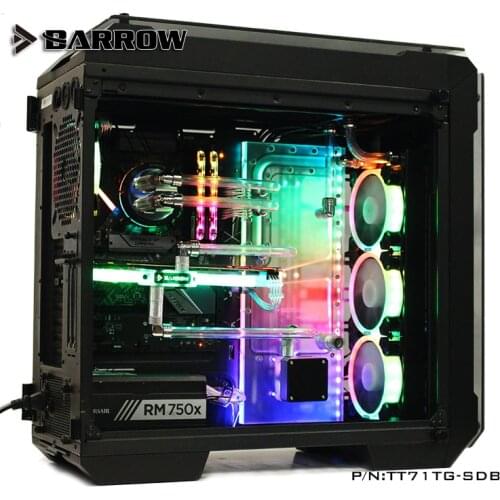 Barrow Acrylic Board Water Channel Solution kit use for Tt View 71 TG/TG RGB Case / for CPU and GPU Block / Instead reservoir