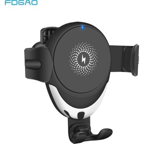 FDGAO 15W Qi Wireless Car Charger Gravity Car Phone Holder For Samsung S10 S9 10W Fast Charging Stand For iPhone 11 X XS MAX XR