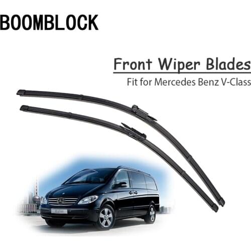 BOOMBLOCK For Mercedes Benz V Class Vito Viano W639 W447 V200 V250 109 Car Rubber Windscreen Wipers Blades Arm Kit Rain Brushes