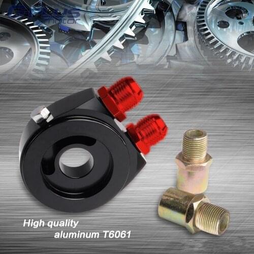 Car Universal Aluminum Oil Filter Sandwich Adapter For Oil Cooler Plate Kit AN10 OA007