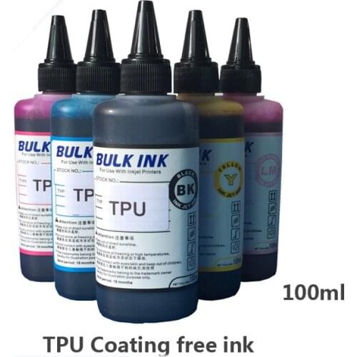 Jetvinner 6 colors (CMYKLCLM) TPU Ink use for Flatbed Printer Print on PC ABS PU TPU PVC Leather material with Free-Coating