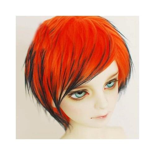 M0105-2 children handmade toy 1/12 1/8 1/6 1/3 1/4 Doll wig BJD/SD doll props Accessories Orange red purple hair 1pcs -2