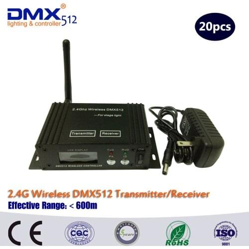 DHL free shipping,20pcs wireless LCD dmx controller 2.4G DMX 512 Wireless LCD of DMX512 stage light