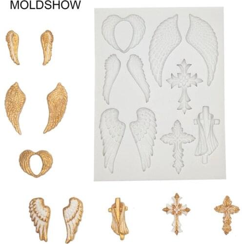 DIY Angel Wings Shaped Cake Decoration Mold Angel wings Silicone Mould Chocolate Fondant Gumpaste Molds Sugarcraft Confectionery