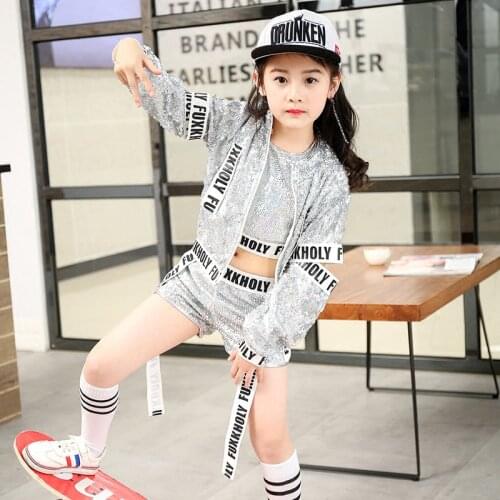 Jazz Costumes For Girls Stage Costumes Kid Jazz Dress Costume Children Stage Dress Modern Dance Costume Children Street Costume