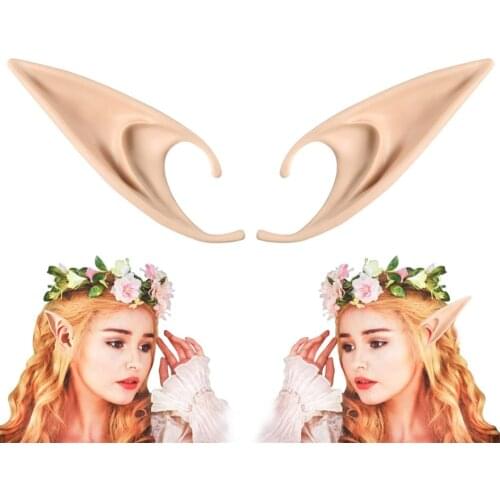 2Pcs/lot Halloween Elf Ears Cosplay Costume Artificial Elf Ears For Kids Happy Halloween Party DIY Decoration Props Elf Ear