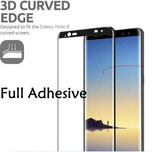 3D Curved Full Glue Tempered Glass For Samsung S8 Plus Full Adhesive Screen Protector For Galaxy S8+ Note 8 S9 Case Friendly