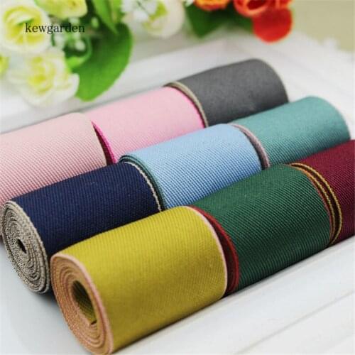 Kewgarden Polyester Cotton Ribbons Handmade Tape 38 25 10mm 1" 1.5" DIY Bow Brooch Hair Accessories Packing Webbing 20 Yards