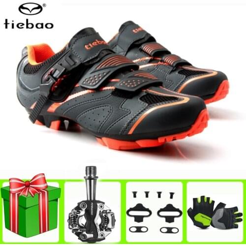TIEBAO Cycling Shoes Mtb Men Sneakers Women New Racing Bicycle Mountain Bike Sneakers Professional Self-locking Breathable Shoes