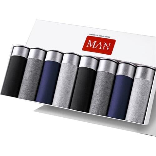 8pcs/lot Boxershorts Men Boxers Cueca Masculina Solid Male Panties Solid Flexible Shorts Boxer Pure Color Male Underpants L-5XL