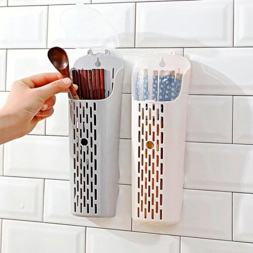 New Chopsticks Tube Drain Rack Kitchen Holder Storage Box Spoon Bucket Knife Fork Tableware Holder Racks Kitchen Utensil