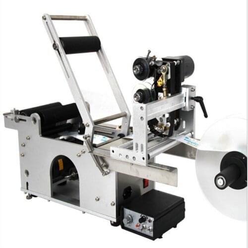 New MT-50D High quality Semi-automatic Round Bottle labeling machine with date printer,1 year warranty