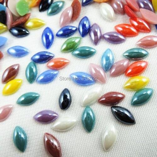 New 6*12mm Horse eye flatback Beads Ceramic Flat back Gems Glass Cabochon Necklace/Bracelet/Earrings,Nail Art,DIY phone Decor