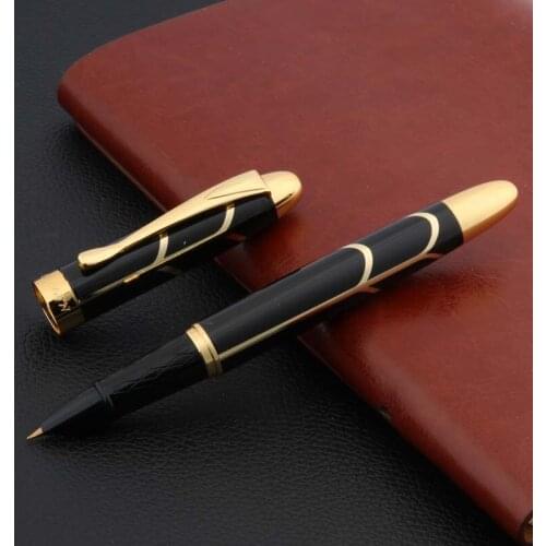 NEW black and GOLDEN line accessories F Nib Fountain Pen