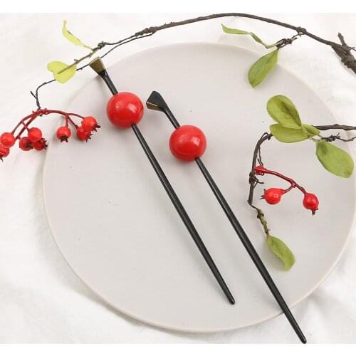 New Fashion Hair Sticks Sweet Simple Ball Stick Flower Ball Head Hair Stick For DIY Jewelry Women Accessories