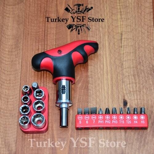 Precision Mini Screwdriver Bit Set of Tools Multifunction Torque Slotted Phillips Screwdriver T Handle Screwdriver Ratchet