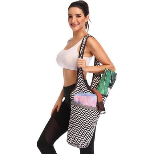 Yoga Mat Bag Fits All Your Stuff Wear Resistant Foldable Reusable Padded Strap Design Yoga Mat Carrier with Deep Pocket for Girl