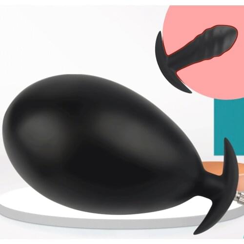 Super Large Inflatable Anal Plug Go Out Silicone Big Butt Plug Pump Anal Dilator Anus Vagina Expander Sex Toys for Women Man