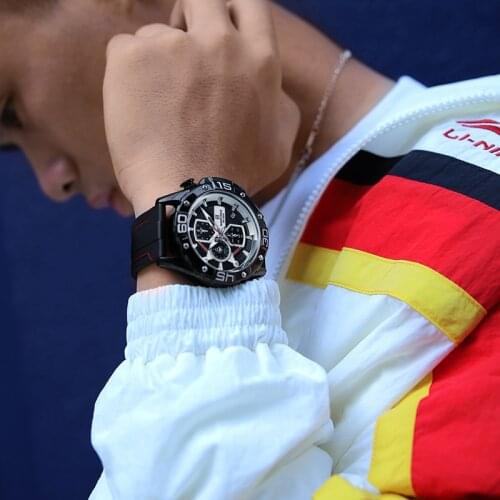 So Cool! Original Military NAVIFORCE Mens Big Dial Watches Waterproof Sports Analog Quartz Chronograph Clock Male Watch 2021