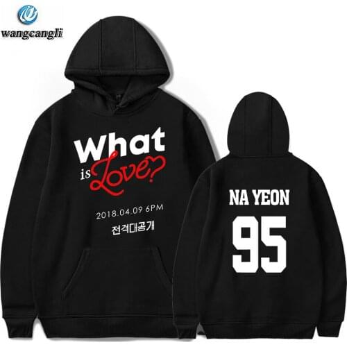 Kpop TWICE What Is Love Print Hoodies Sweatshirts Men/Women Long Sleeve Pullover Hoodie Sweatshirt Hip Hop Plus Size Tracksuit
