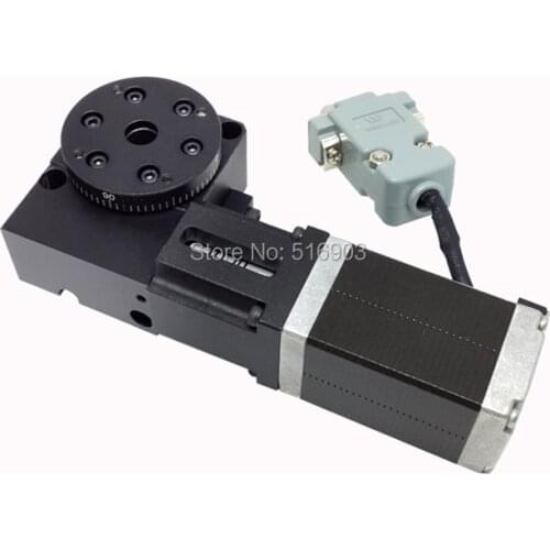 High Precision Dia 30mm Motorized Rotation Stage Mount Electric Rotary Angle Table Load 5kg+28 Stepper Motor