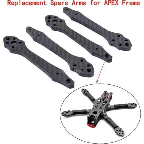 3K Full Carbon Fiber 5.5mm Replacement Spare Arm for APEX 5inch 225mm / 6inch 260mm / 7inch 295mm FPV Racing Drone Quadcopter