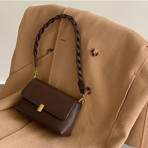 Shoulder Bag Women Crossbody Bags for Women Retro Underarm Bag Handbag Purse Zipper PU Leather Fashion 2021 New Baguette Bags