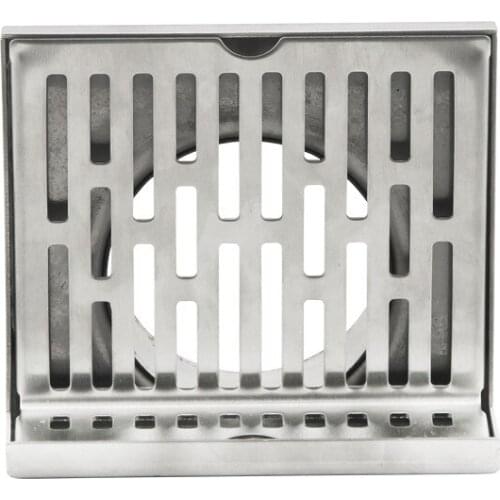 1pc 304 Stainless Steel Drain Floor Side-drain Wall Side Shower Drain Balcony Wall Corner Same-layer Floor Drain 12/15cm