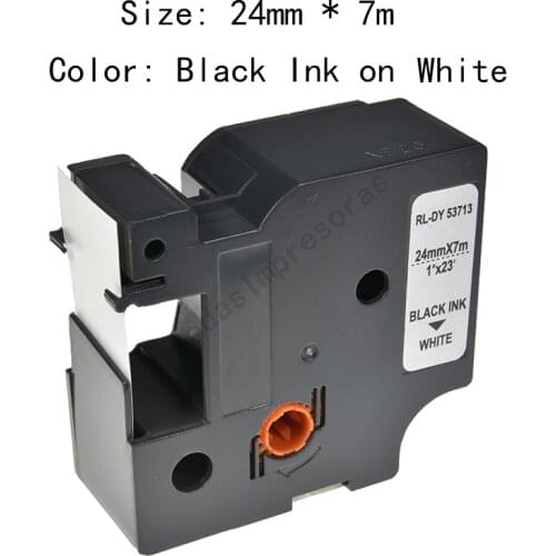 10 PCS 53710 53713 53716 53717 53718 53719 Compatible 24mm*7m Dymo D1 label tape for Dymo LabelManager Label Maker 160 280 260P