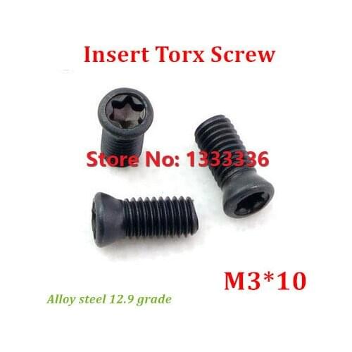 100pcs/lot M3*10 Insert Torx Screw Replaces Carbide Inserts CNC Accessories Lathe Tool/Blade Cutter Bar Alloy Steel 12.9