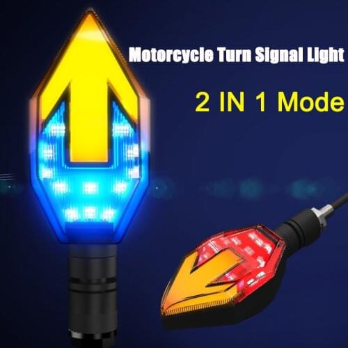 2 IN 1 Motorcycle Turn Signal Indicator LED Turn Signals Light Motorbike Bright Lights for Honda Harley Yamha Hayabusa Suzuki