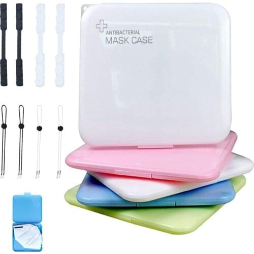 4 Pack Mask Storage Box Case Face Mask Storage Case Organizer Moisture-proof and Dustproof Mask Container Holder