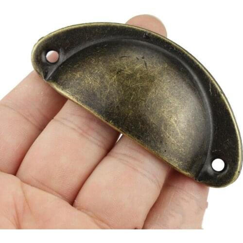 5Pcs Retro Door Drawer Handle Wardrobe Cabinet Pull Kitchen Knobs Old Fashioned Furniture Hardware Round Handle Home Decoration