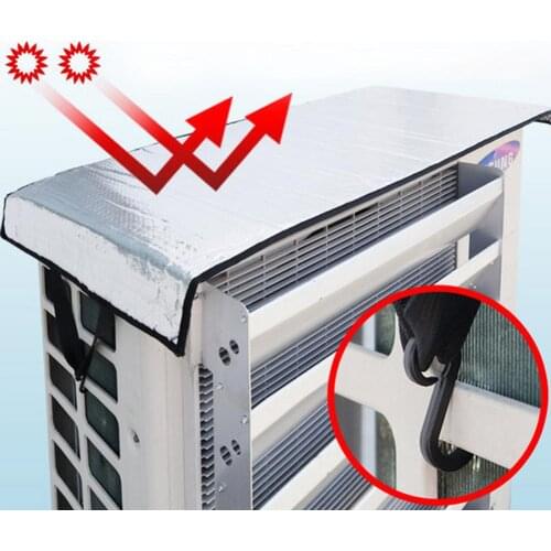 Air Conditioner Cover Insulation Air Condition Protective Cover Sunscreen Waterproof Dustproof Foil Insulation Film For AC