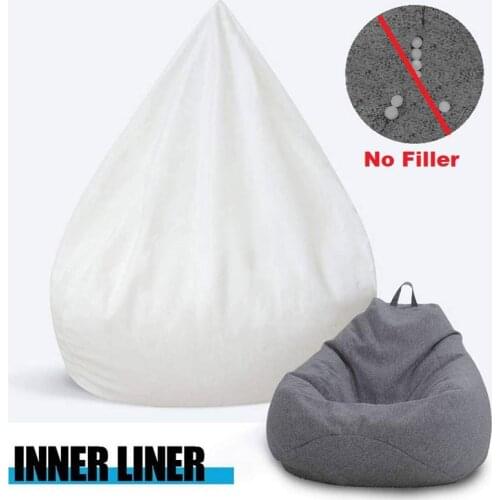 Lazy Sofa Cover Solid Color Covers without Filler/Inner Bean Bag Pouf Puff Couch Tatami Living Room Furniture Protector