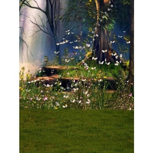 Drama fantasy butterflies photo backgrounds vinyl baby girl photography backdrops for photo studio video taking props S-1839