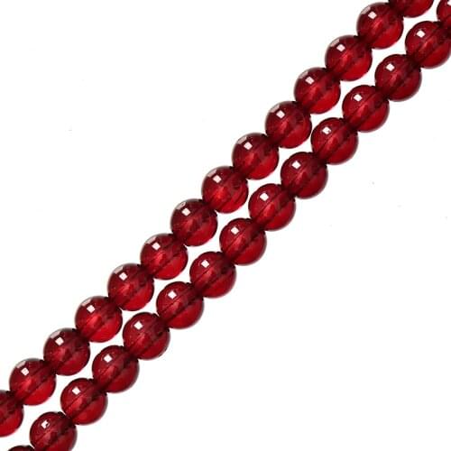 Crystal Garnet Dark Red Round Beads 6/8/10mm Pick Size For Beautiful Bracelets 16inch For Pretty Girls H776