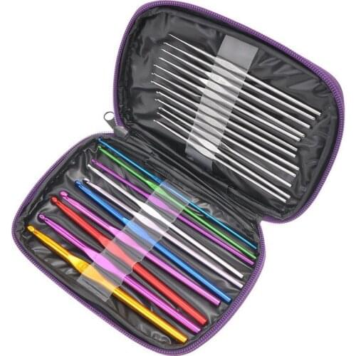 Crochet needles for hair and Wool 22Pcs/Set Multi-colour Crochet Needles Knit Weave Craft Yarn Sewing Tools ventilating needle