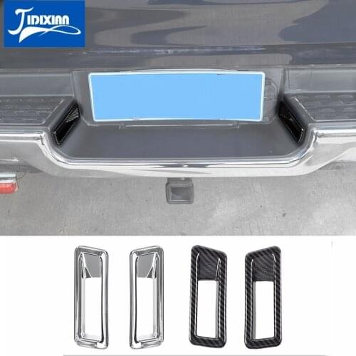 JIDIXIAN Car Rear License Plate Lamp Decoration Cover Trim Stickers For Dodge RAM 2018 2019 2020 2021 Car Exterior Accessories