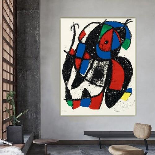 Joan Miro《Lithographer II》Abstract Canvas Oil Painting Artwork Poster Picture Wall Hanging Decor Home Living Room Decoration