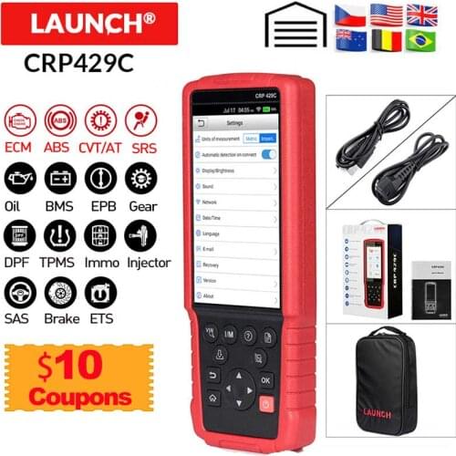 LAUNCH X431 CRP429C Auto OBD2 Diagnostic Tool Support Engine/ABS/Airbag/AT and 11 Service CAR Code Reader PK CRP479 X431V