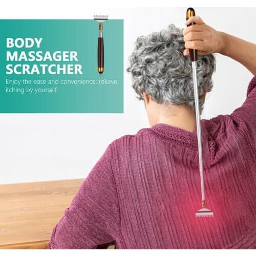 Multifunction Steel Back Scratcher Telescopic Extendable Cool Body Massager Handy Pocket Pen Clip Relaxation Back Scra