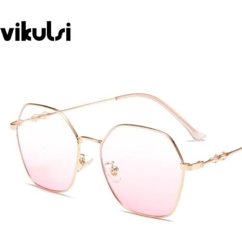 Fashion Pink Clear Glasses Frame Women Vintage Transparent Square Glasses Brand Rose Gold Frames Nerd Fake Optical Glasses Frame